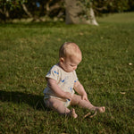 Nature Baby Juno Romper Waffle Dog Walk Print