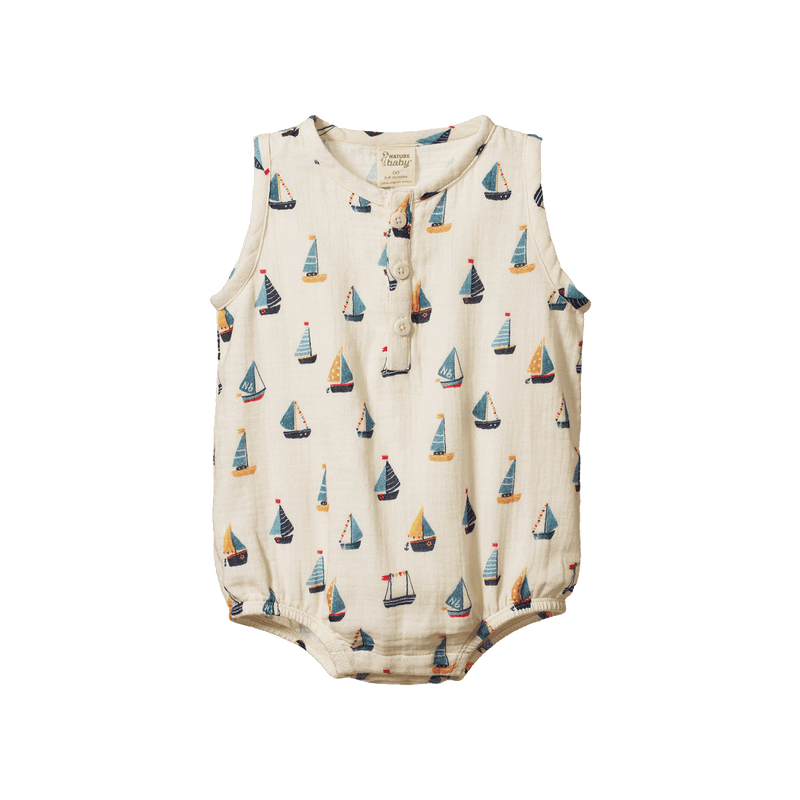 Nature Baby Cedar Suit Muslin Regatta