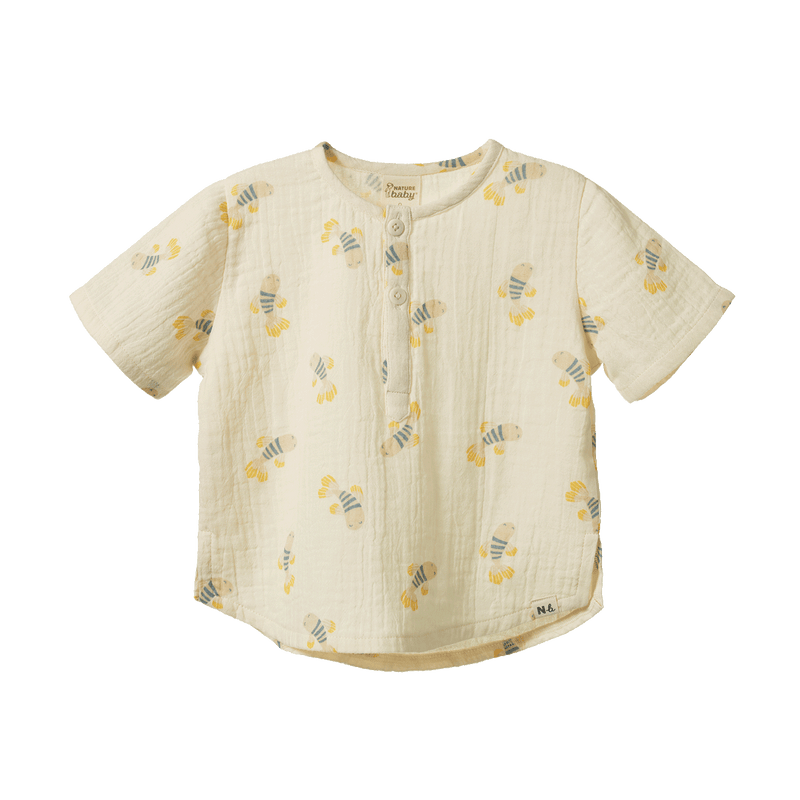 Nature Baby SS Caravan Shirt Muslin Fish Fable Print