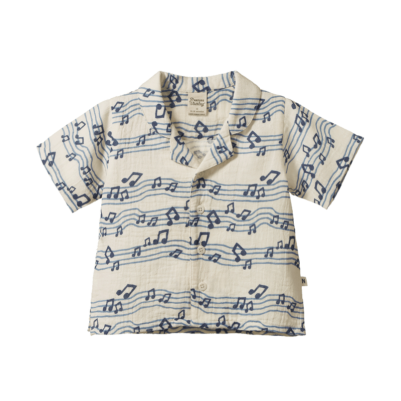 Nature Baby Guthrie Shirt Muslin Rhythm Print