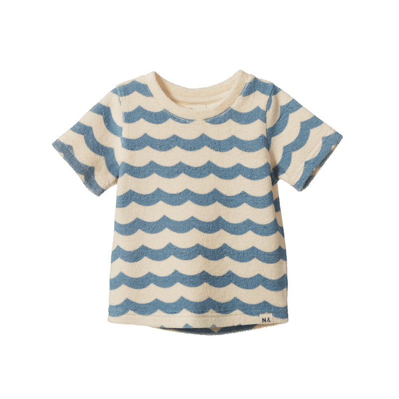 Nature Baby River Tee Terry Waves Print