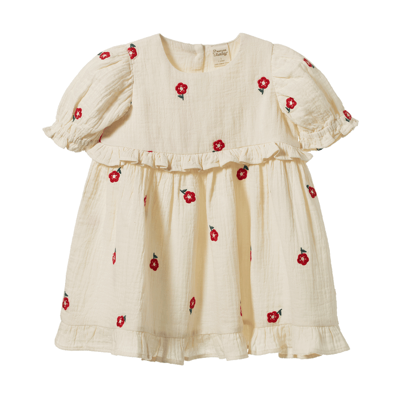 Nature Baby Valentina Dress Red Flora