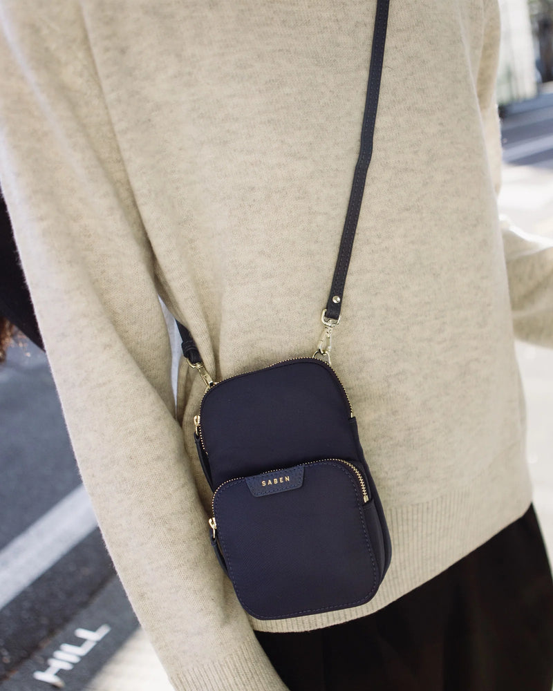 Saben Nikko Pocket Phone Sling Recycled Nylon - Ink