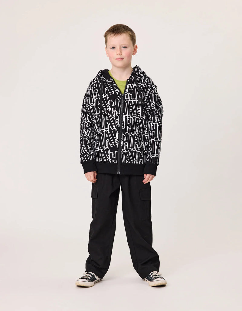 Radicool The Joker Zip Hood - Black & White