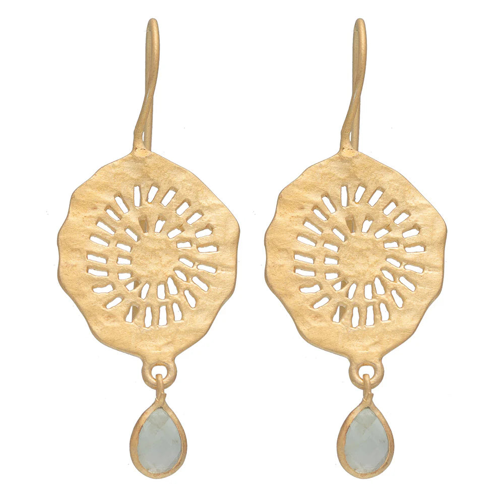 Rubyteva Johari Earrings w Prehnite