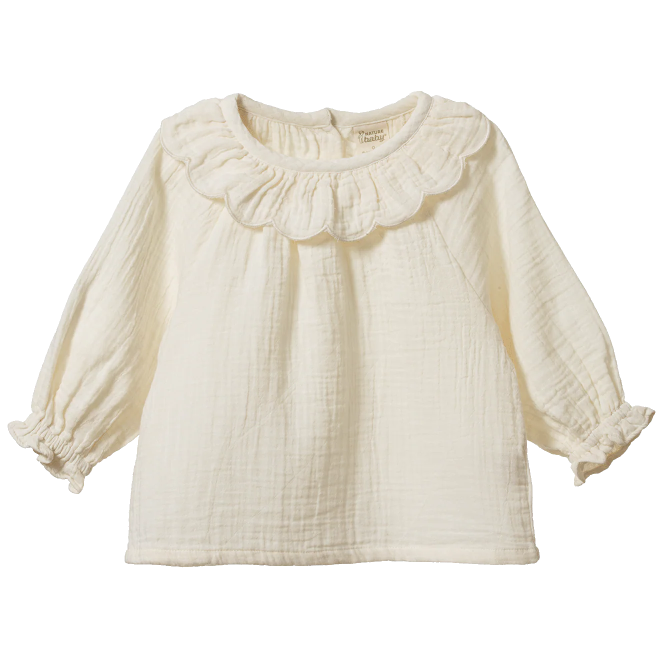 Nature Baby Ruffle Cameron Blouse - Natural
