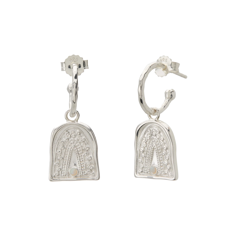 Murkani Rainbow Spirit Hoop Earrings Sterling Silver