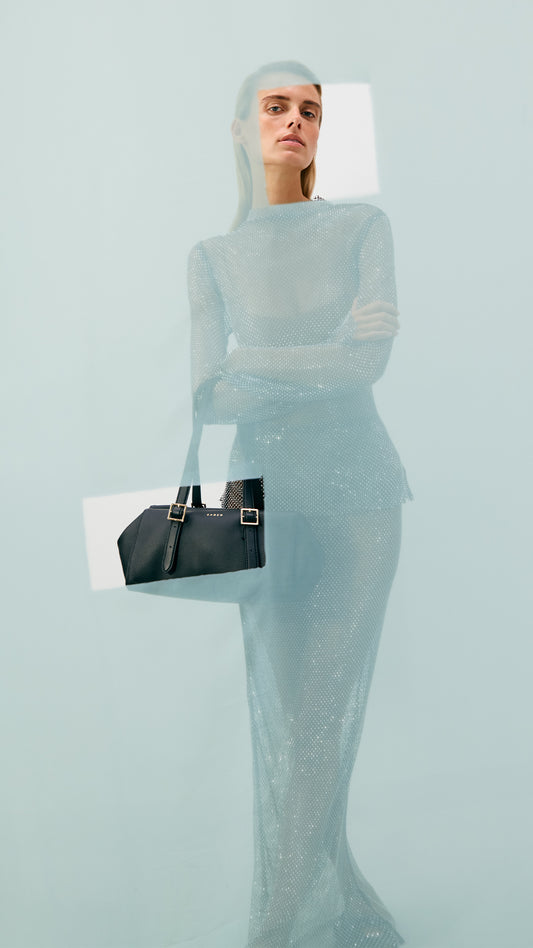 Saben Addie Shoulder Bag - Black Luxe