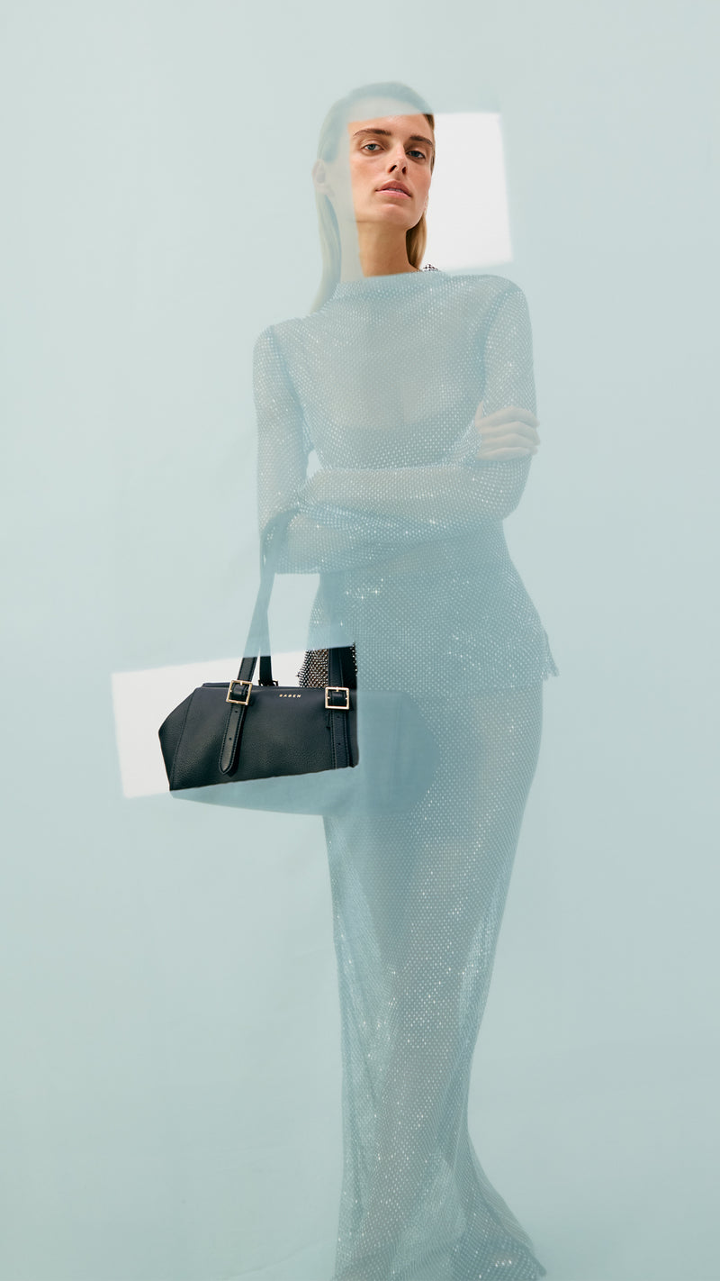 Saben Addie Shoulder Bag - Black Luxe