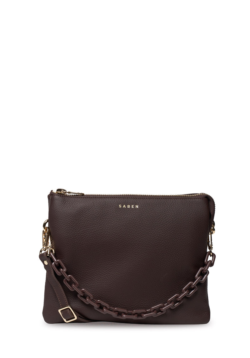 Saben Matilda Crossbody Cacao + Tonal Chain