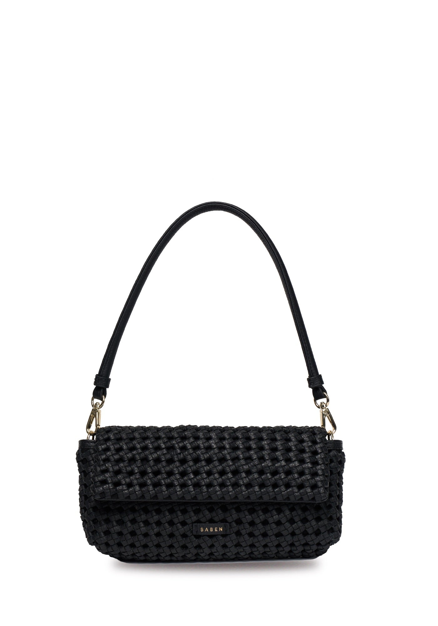 Saben Milla Shoulder Bag Black Fine Braid