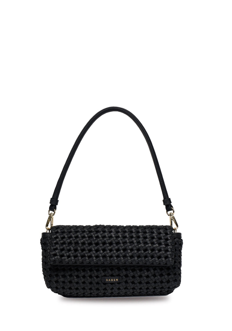 Saben Milla Shoulder Bag Black Fine Braid