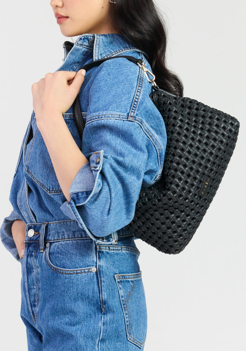 Saben Claudia Shoulder Bag Black Braid