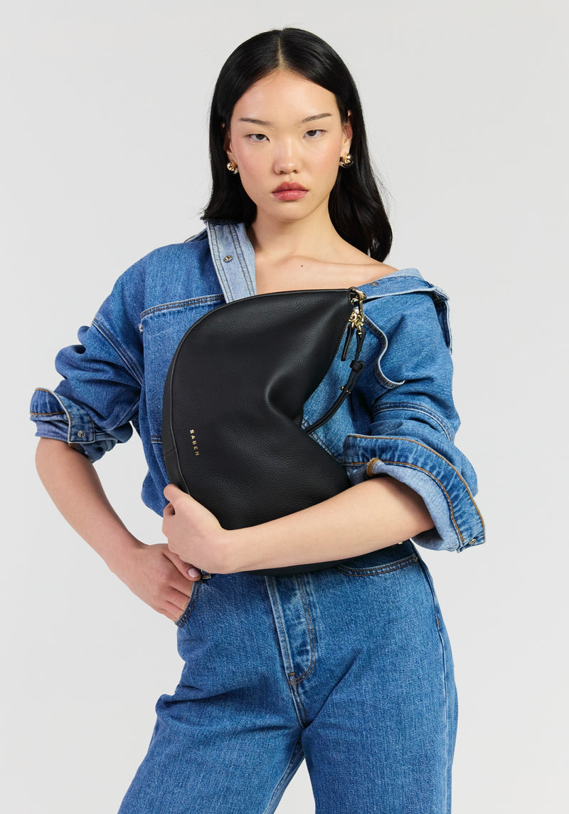 Saben Noa Shoulder Bag Black Luxe