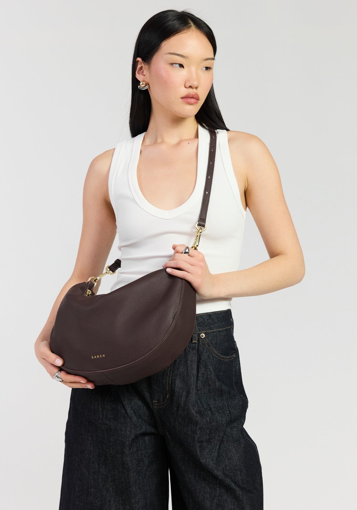 Saben Noa Shoulder Bag Cacao Luxe