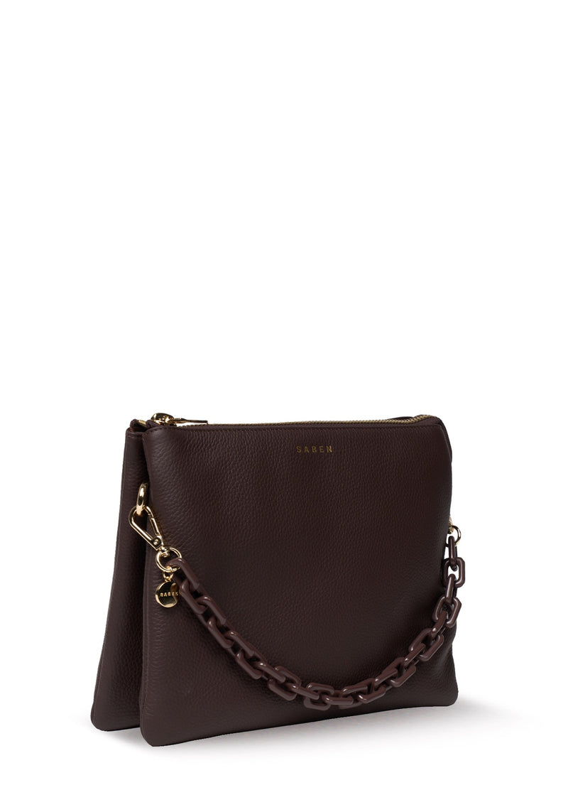 Saben Matilda Crossbody Cacao + Tonal Chain