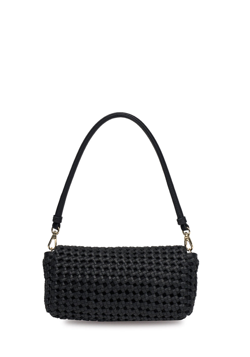 Saben Milla Shoulder Bag Black Fine Braid