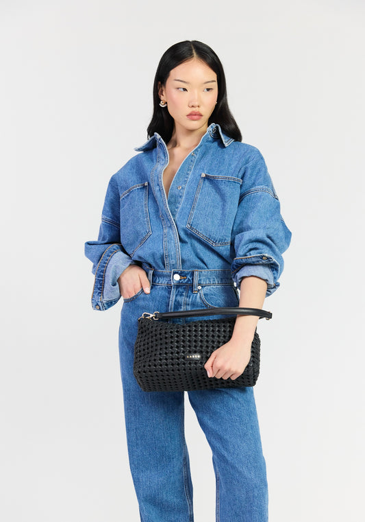 Saben Claudia Shoulder Bag Black Braid