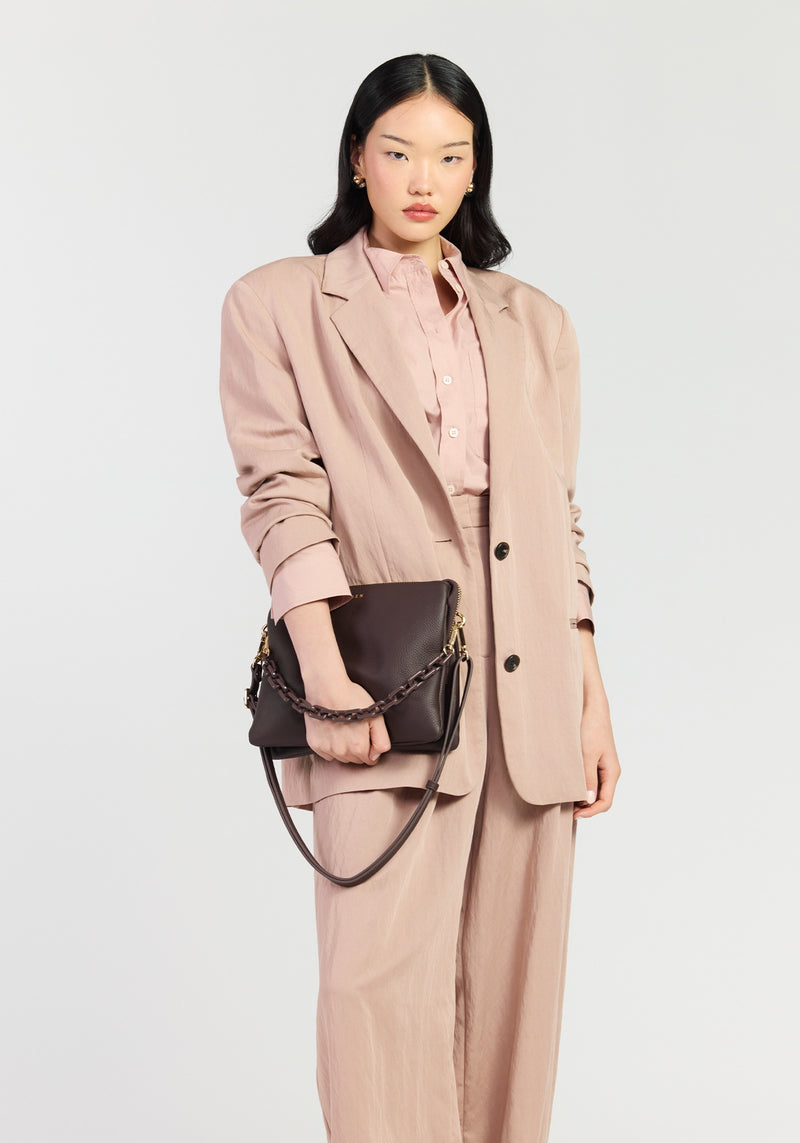 Saben Matilda Crossbody Cacao + Tonal Chain