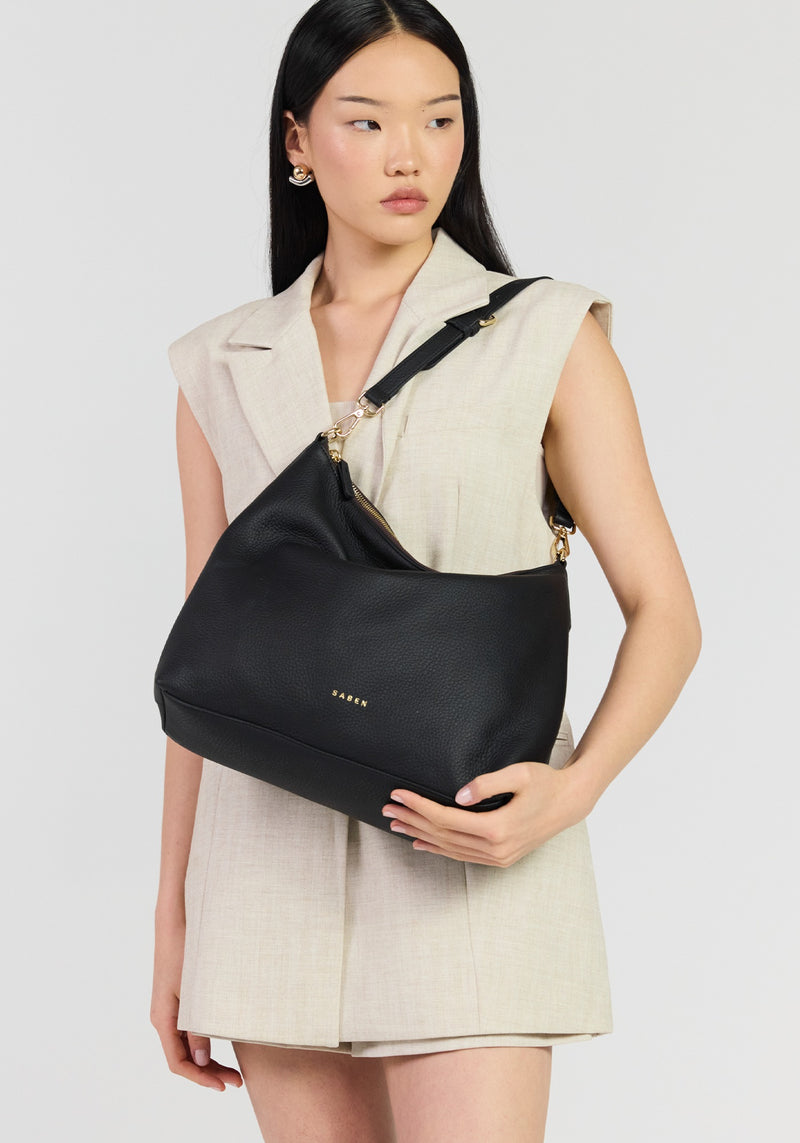 Saben Miki Shoulder Bag Black Luxe
