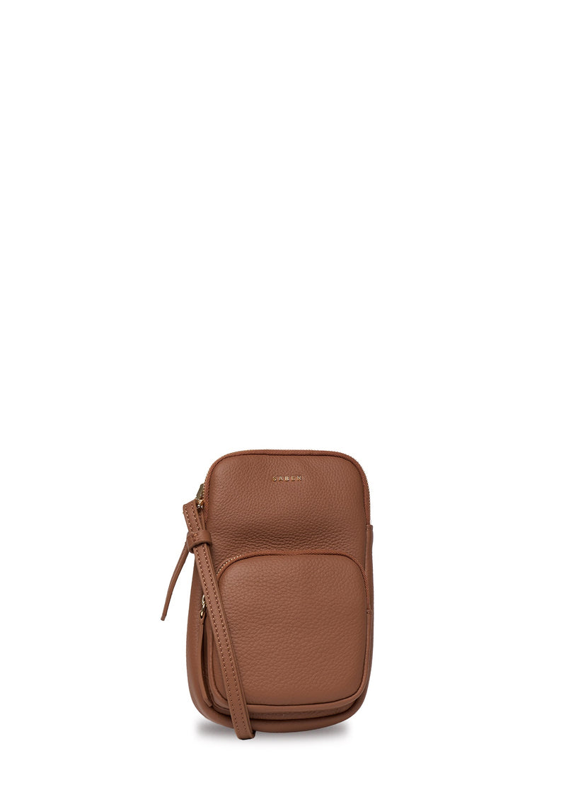 Saben Nikko Pocket Phone Sling Tan Luxe