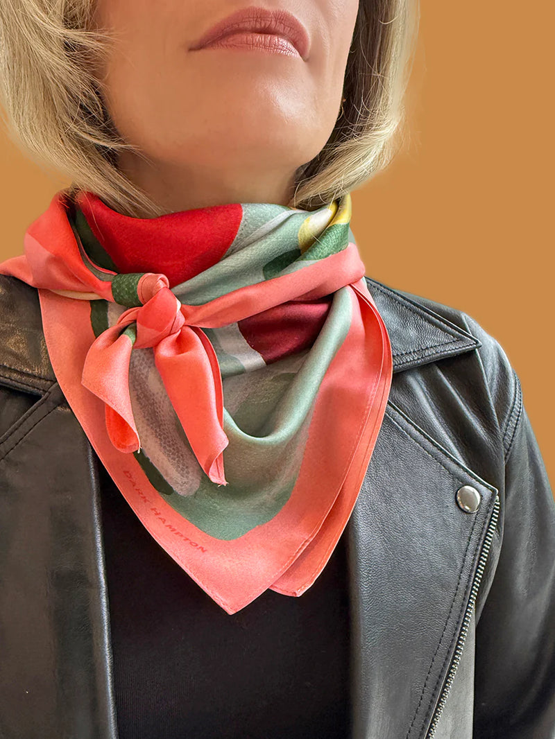 Dark Hampton Silk Scarf - The Bonnie