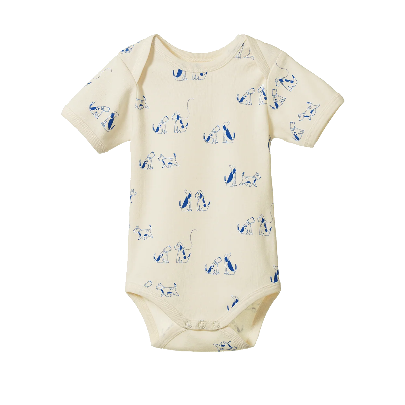 Nature Baby Short Sleeve Bodysuit Dog Walk Print