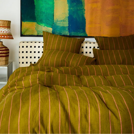 Kip & Co Tapenade Delight Linen Quilt Cover King