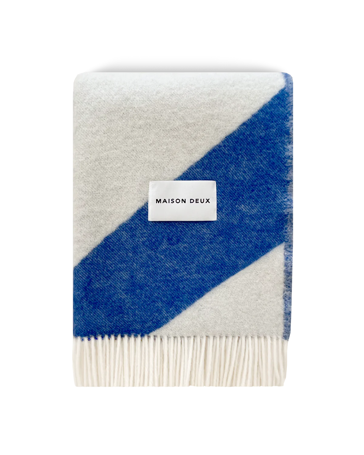 Maison Deux Blanket Swirl - Cobalt Blue/White