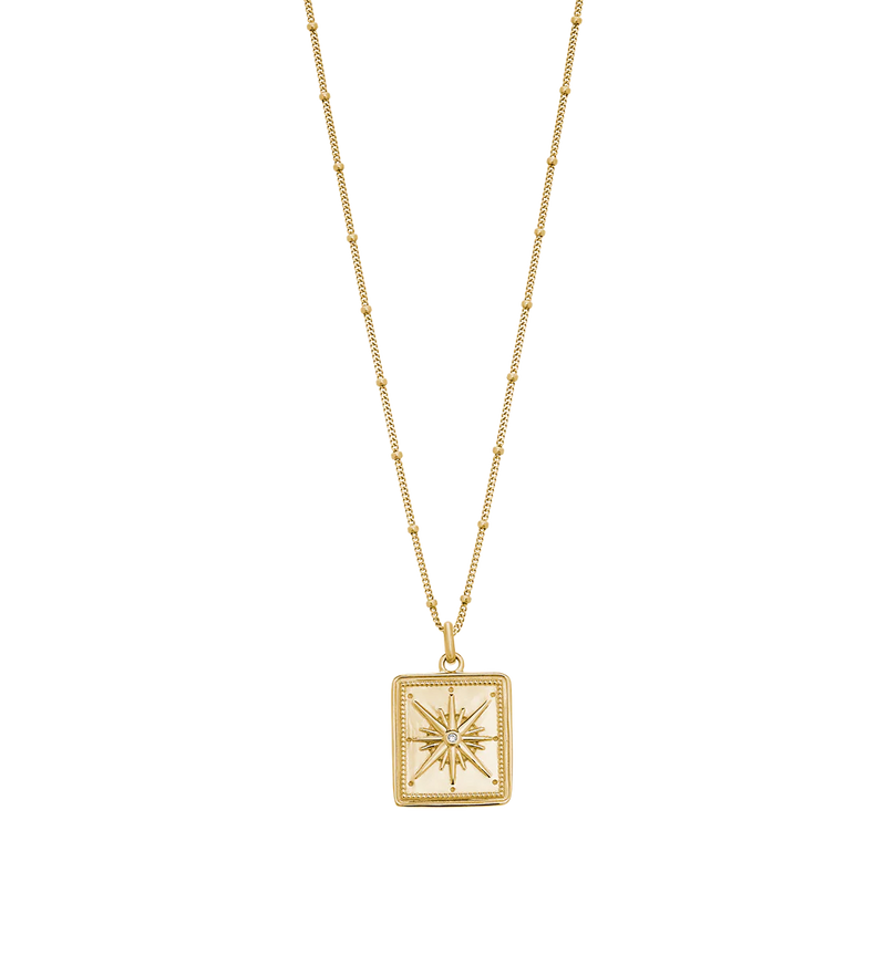 Kirstin Ash True North Coin Necklace 18k Gold