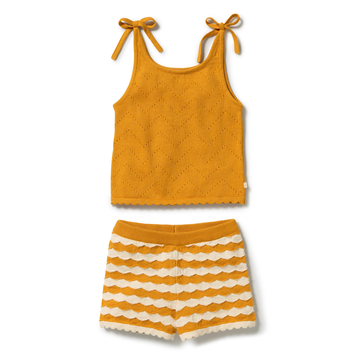 Wilson & Frenchy Marmalade Organic Knitted Chervon Set