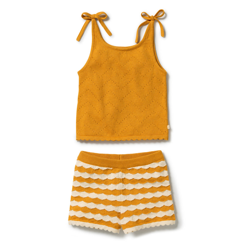 Wilson & Frenchy Marmalade Organic Knitted Chervon Set