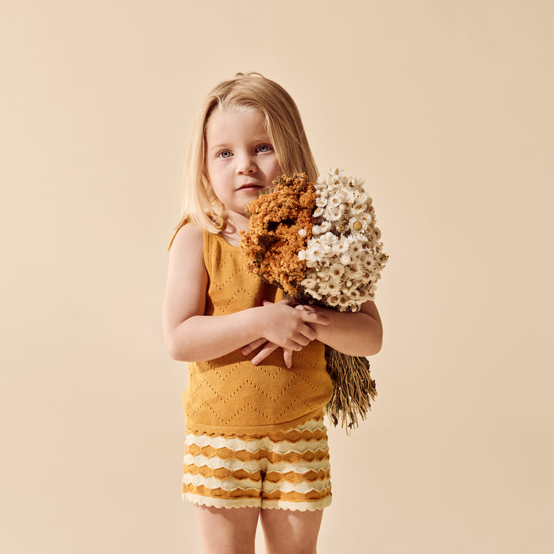 Wilson & Frenchy Marmalade Organic Knitted Chervon Set