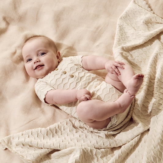 Wilson & Frenchy Milk Cloud Organic Knitted Cheron Bodysuit