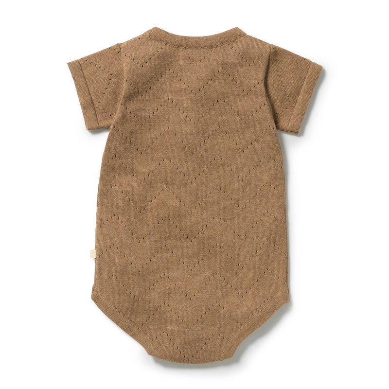 Wilson & Frenchy Ginger Snap Organic Knitted Pointelle Bodysuit