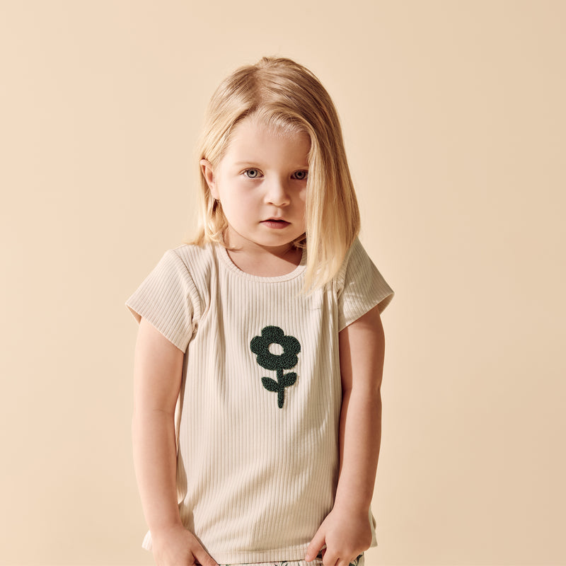 Wilson & Frenchy Bloom Organic Tee Sweet Bloom Cotton Drop Needle