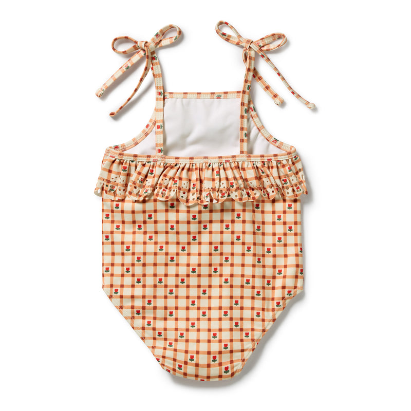 Wilson & Frenchy Checkerberry Cutwork Swimsuit Checkerberry