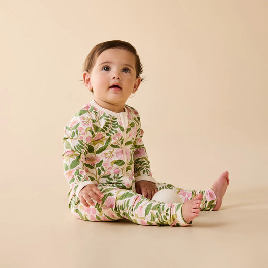 Wilson & Frenchy Ma Fleur Organic Zipsuit with Feet