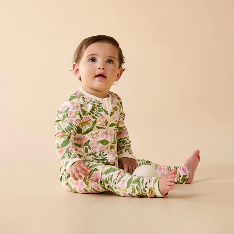 Wilson & Frenchy Ma Fleur Organic Zipsuit with Feet