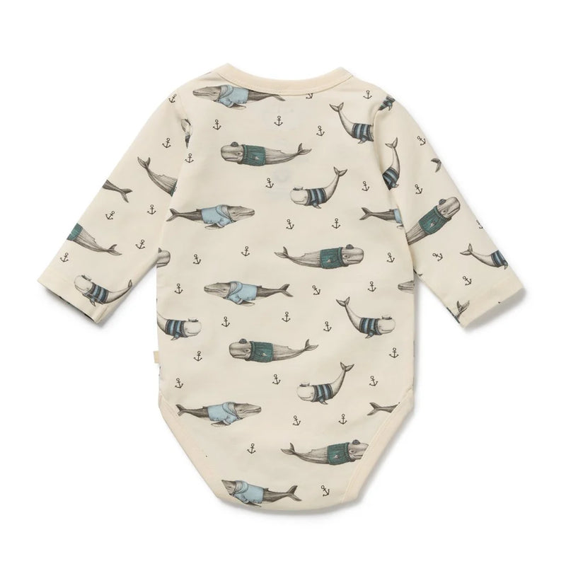 Wilson & Frenchy Woolly Whales Organic Bodysuit - Cotton Jersey