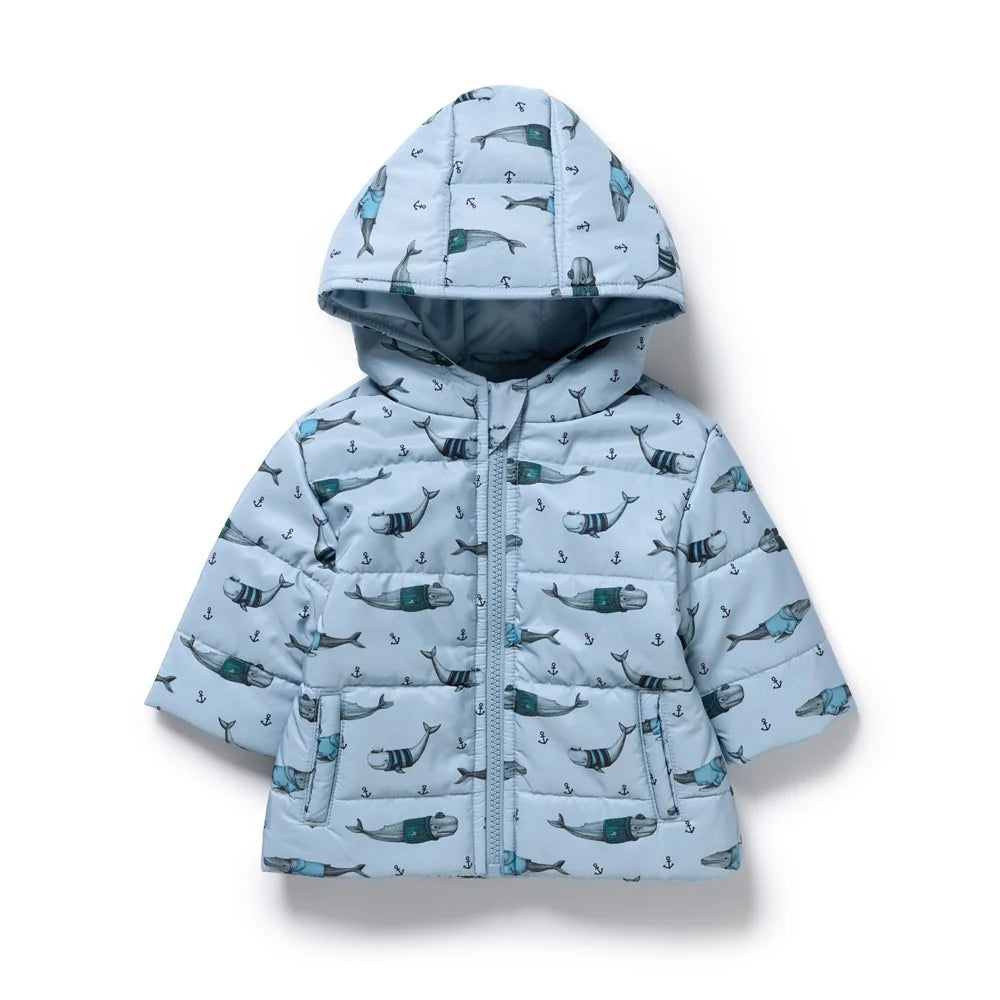 Wilson & Frenchy Puffer Jacket Woolly Whales - 100% Recycled Polyester