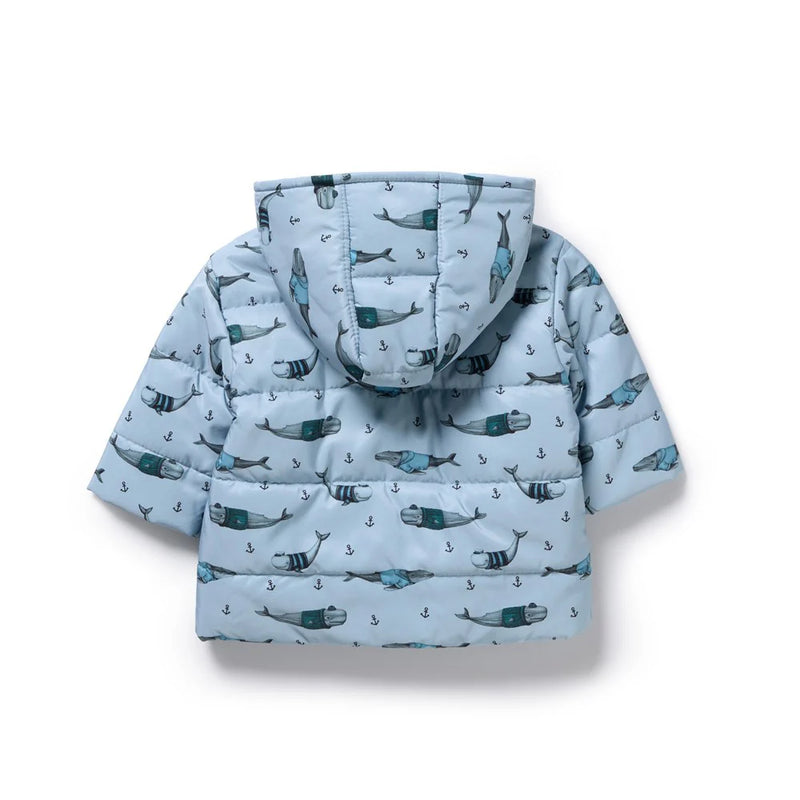 Wilson & Frenchy Puffer Jacket Woolly Whales - 100% Recycled Polyester