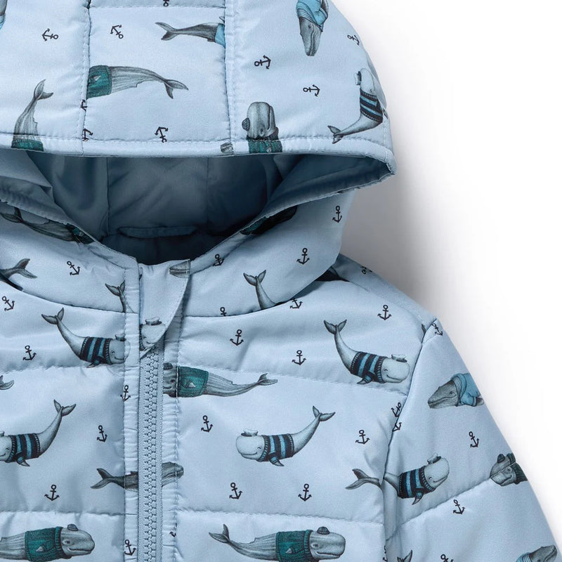 Wilson & Frenchy Puffer Jacket Woolly Whales - 100% Recycled Polyester