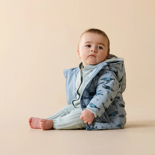 Wilson & Frenchy Puffer Jacket Woolly Whales - 100% Recycled Polyester
