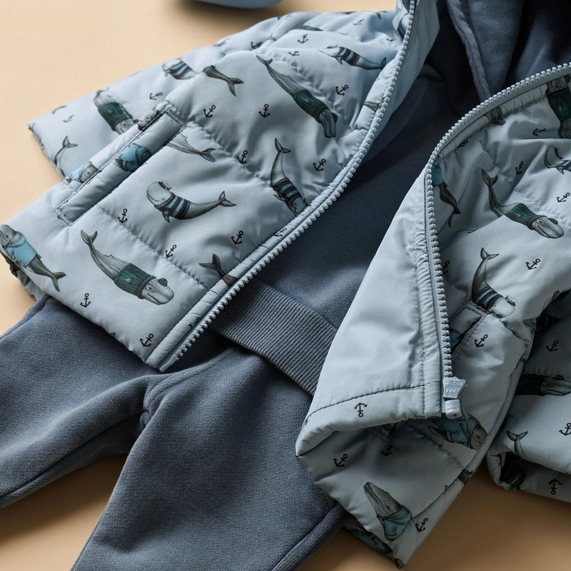 Wilson & Frenchy Puffer Jacket Woolly Whales - 100% Recycled Polyester