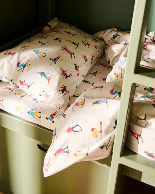 Kip & Co Snow Bunnies Flannelette Pillow Case 1p