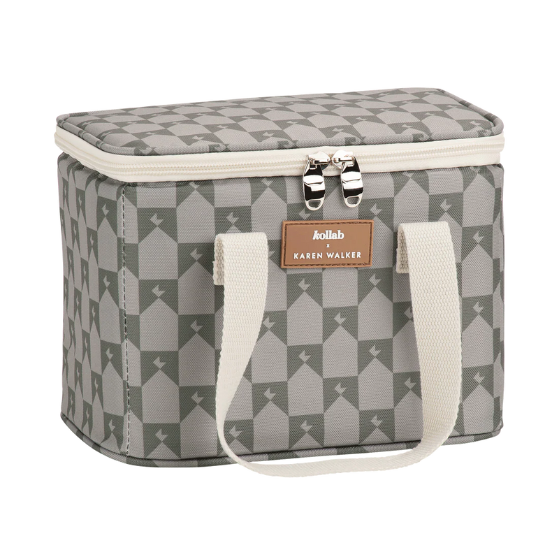 Kollab x Karen Walker Lunch Box - Sage/Olive Monogram