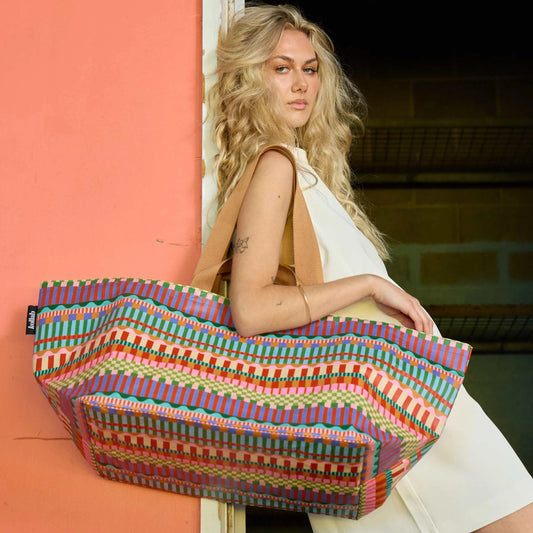 Kollab Beach Bag - Blocks & Stripes