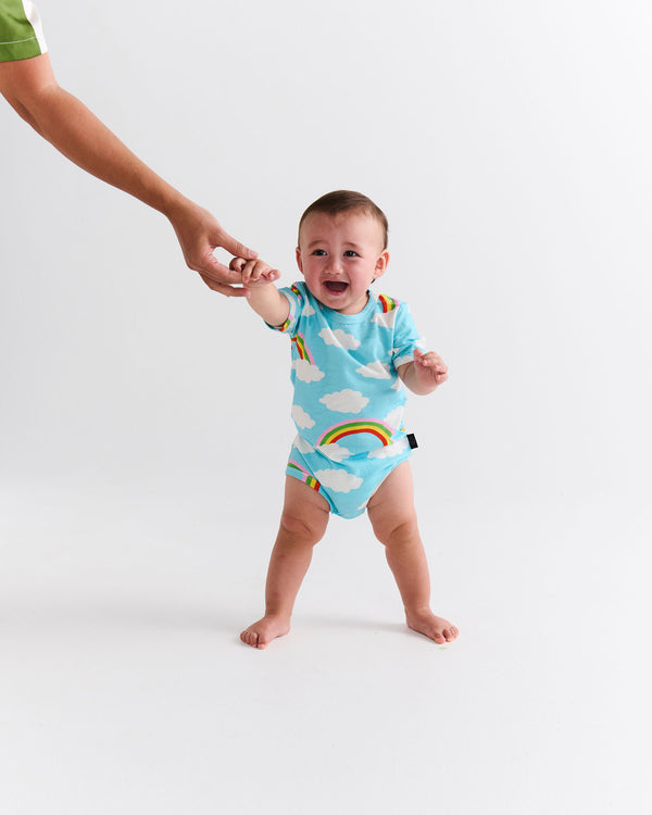 Kip & Co Cloudy Dayz Organic Short Sleeve Romper