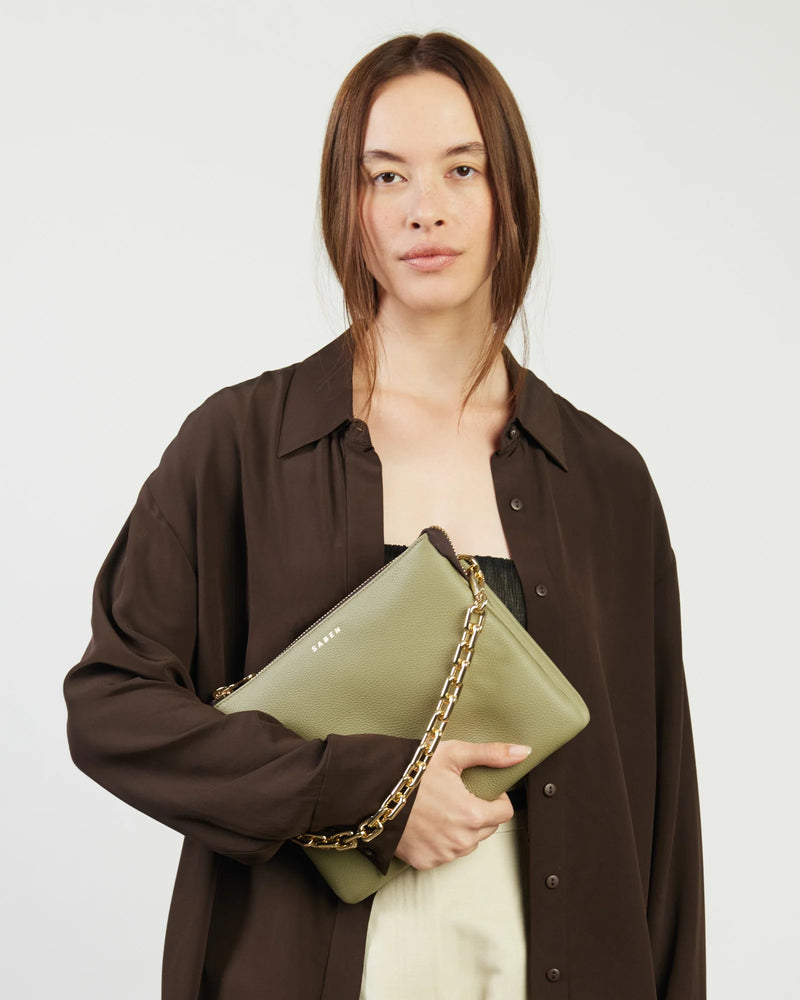 Saben Matilda Crossbody - Eucalyptus + Chunky Chain